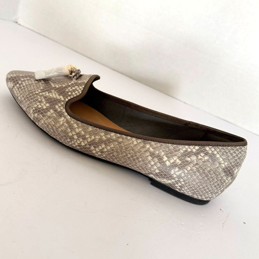 NWOT Womens Hush Puppies Sadie Tassel Slip-On Loafers in snakeskin, 9W - Picture 3 of 6